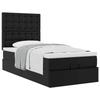 Maison Exclusive - Lit ottoman avec matelas noir 90x190 cm similicuir