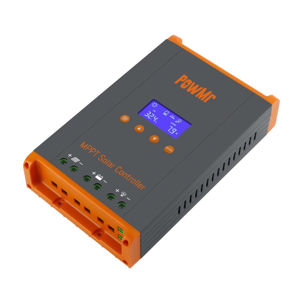 PowMr 60A MPPT Solar Controller, Expandable To 120A for 12V-48V Systems, Ideal for RVs and Cross-Border Applications