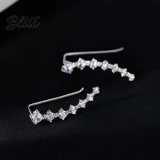 Rhinestone Earrings 1 Pair Women Prom Non-pierced Ear Clips Decor