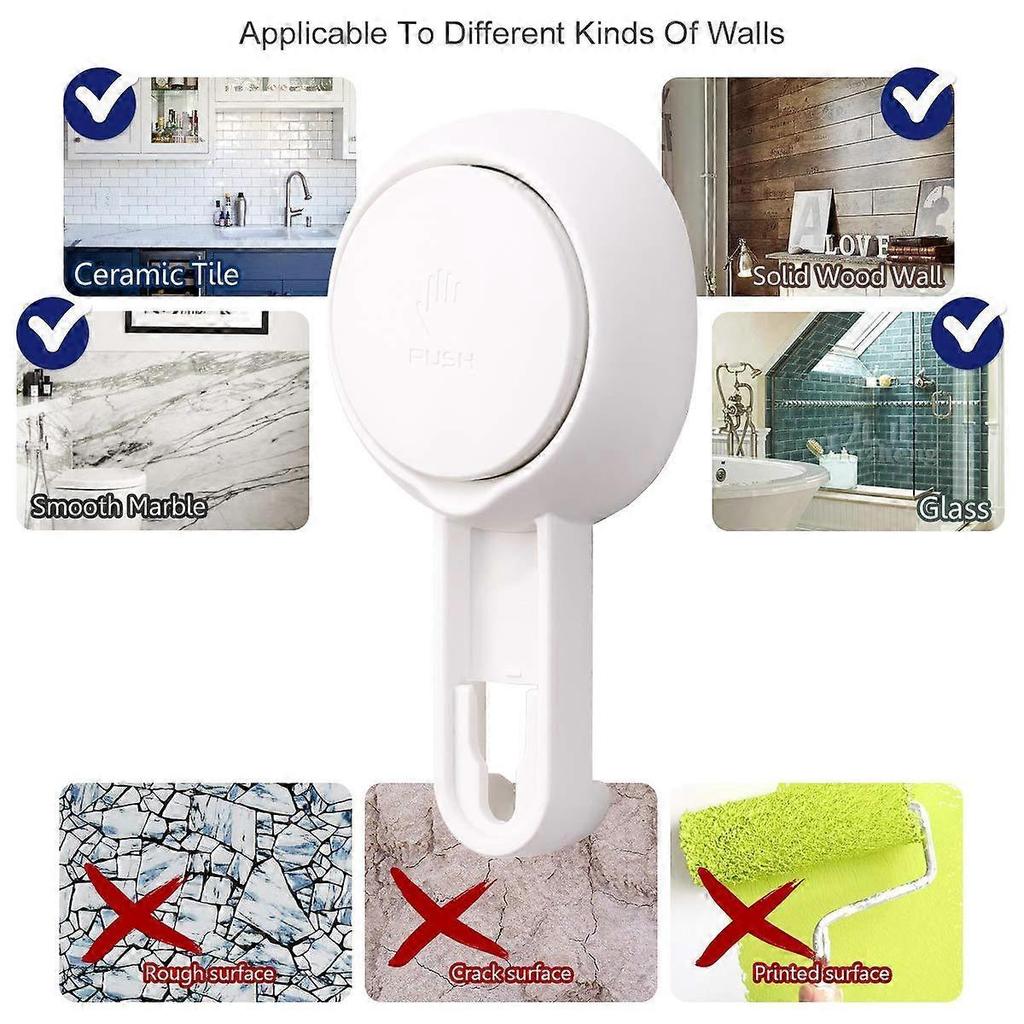 Toothbrush Holder Suction Cup Toothbrush Organizer No Drilling Waterproof Wall Mounted Electric Toothbrush Holder
