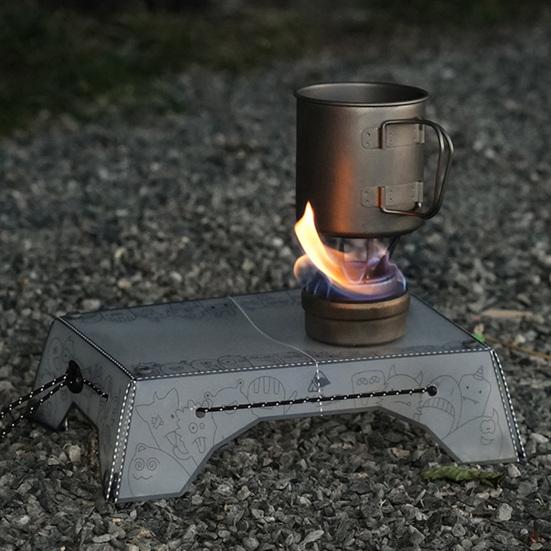 1Pc/1 Set Outdoor Folding Tray Base Heavy Duty Snap Button Food-Grade PP Camping Picnic Backpacking Collapsible Tray Table with Reflective Strap