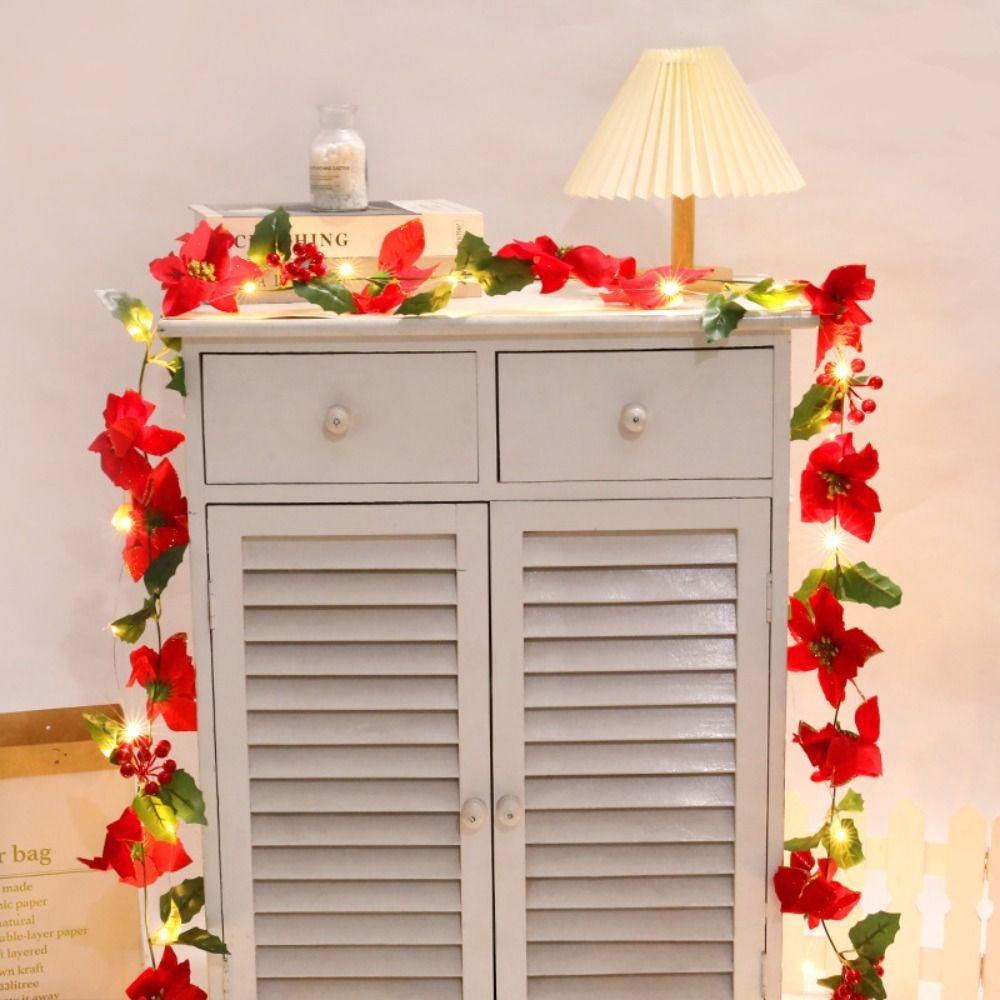 Реалистичная рождественская гирлянда из ягод и винограда, пластиковая красная рождественская гирлянда из ягод, настенная дверь для дома