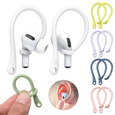 1 Pair Silicone Anti-lost Ear Hook For Apple AirPods 1 2 3 4 Pro Sport Anti-drop Ear Hook Wireless Bluetooth Earphones Accessory