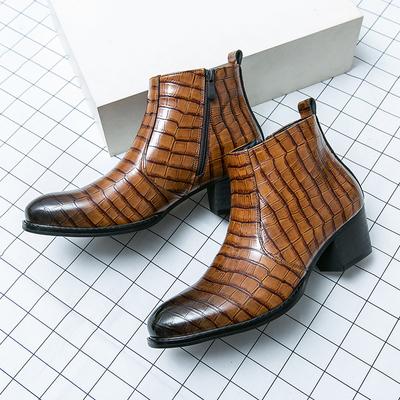 Britischer Stil Herren Business Kurzstiefel High-End Bankettkleid Stiefel Winter Herren Modische High Top Schuhe Spitze Zehen