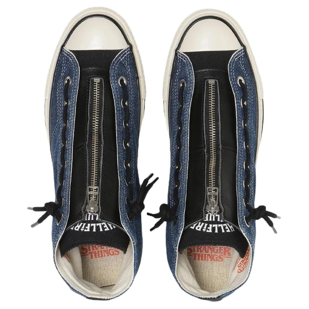 Men's Sneakers Converse x STRANGER THINGS 5 ALL STAR AGED 87 High top Canvas Shoes Unisex Blue