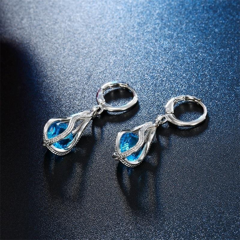 Set di gioielli con orecchini pendenti con collana e goccia di cristallo per le donne, matrimonio, matrimonio, regalo di Halloween