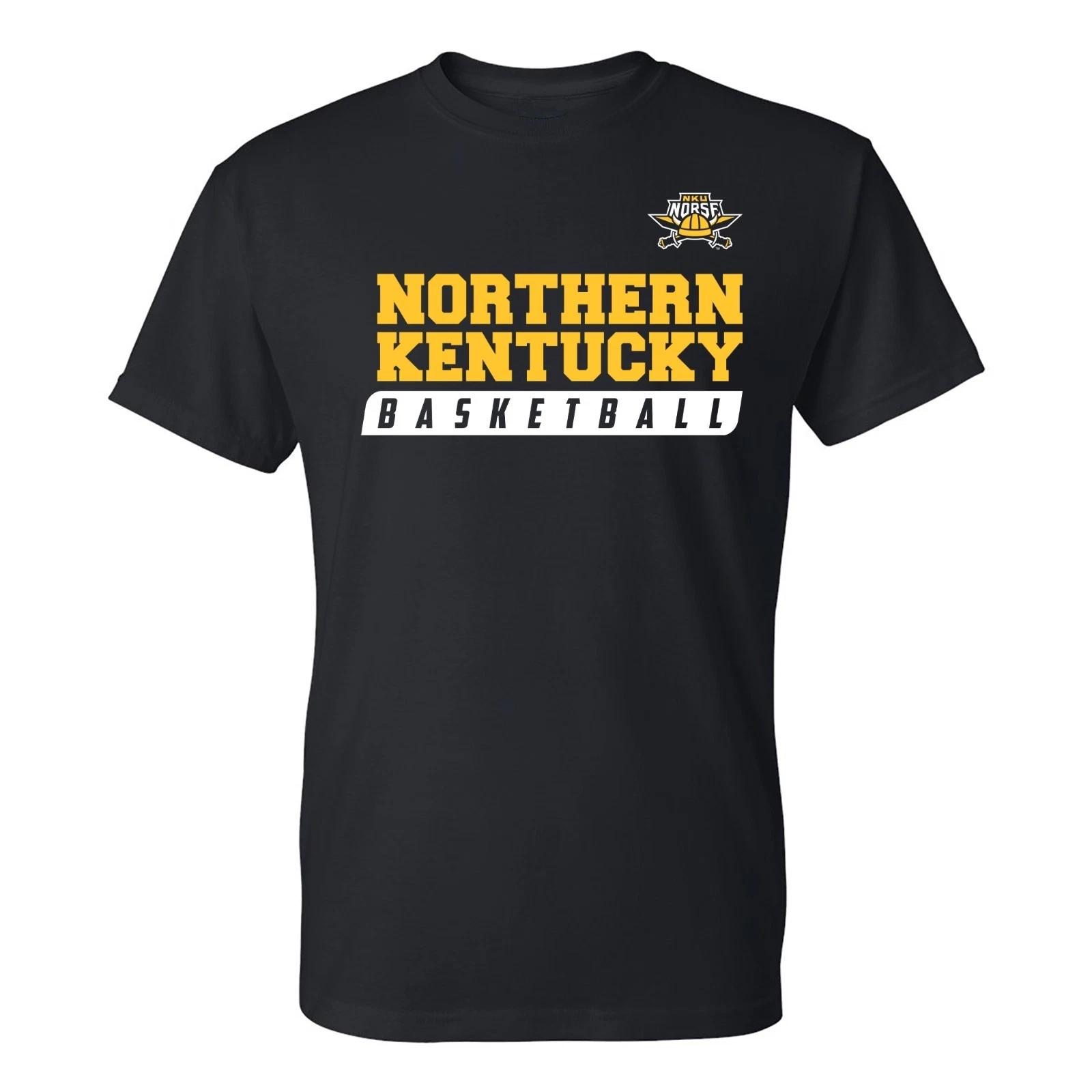 Northern Kentucky Norse Basketball Slant Unisex Licensed T-Shirt - Black S