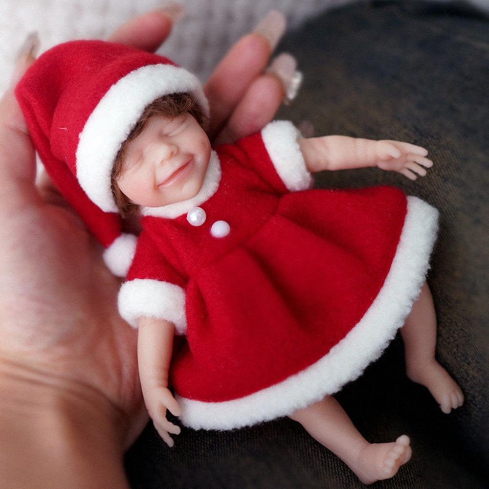 6-Inch Palm Solid Silicone Rebirth Baby Simulation Doll Maddie Dressup Birth Children's Toy Gift
