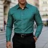 Black Striped Long Sleeve Shirt Collar For Glamorous Party-Wear Men White Shirt Fall Formal Ceremony