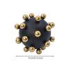 Spherical Metal Decorative Ornament Versatile Orb with Raised Spheres EyeCatching Black