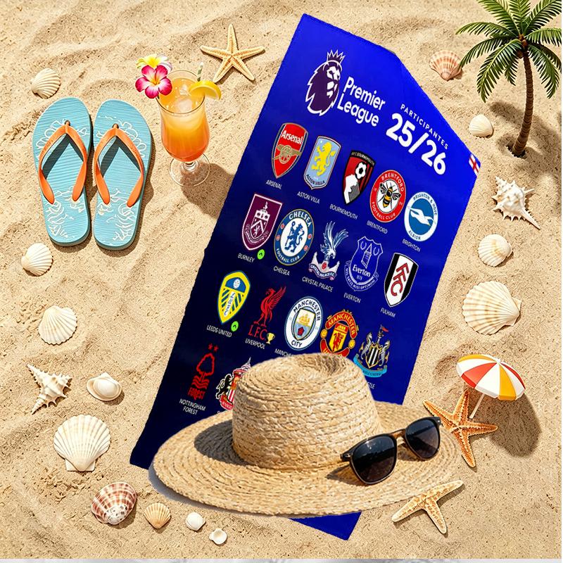 Chelsea F.C Print Beach Towel, Versatile Lightweight Absorbent Beach Towel for Pool Surf Yoga Bathroom, Perfect Birthday Holiday Gift