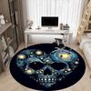 1pc Skull Galaxy Heart Office Round Area Rug, Under Office Chairs Bedroom Living Room Home Decor, Room Deco, Available in Various Sizes