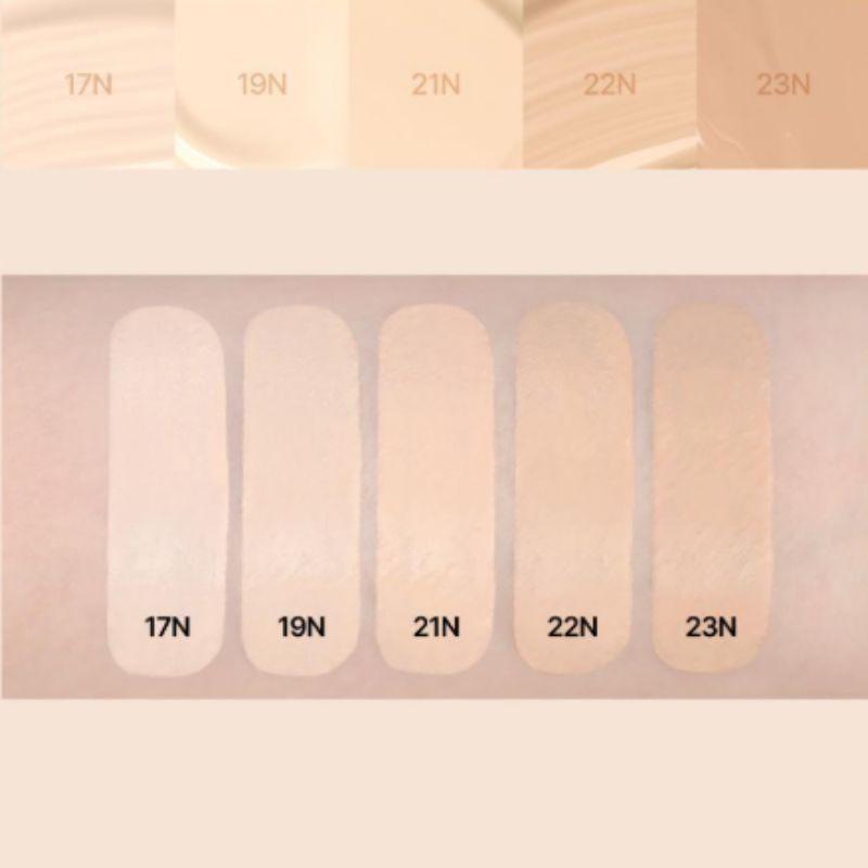 FWEE Celodenní krycí černá cushion sada (Hlavní + Náplň) – Dlouhotrvající krycí cushion make-up 5 odstínů
