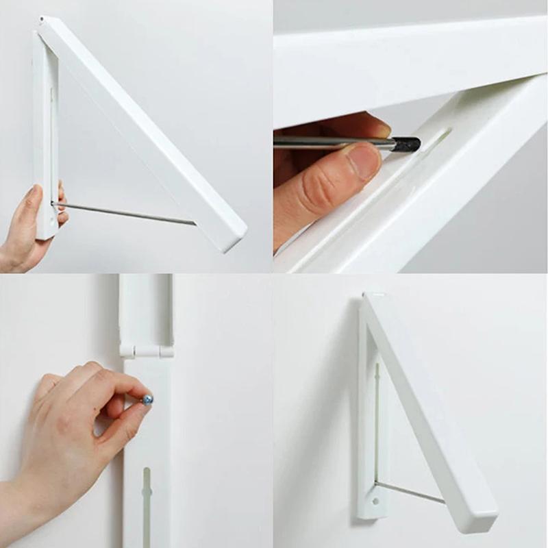 Folding Clothes Hanger Space Saving Clothes Rack Invisible Clothes Storage Hanging Rack For Laundry Room Bathroom