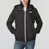 Puma Logo Comfortable Windproof Hooded Breathable Running Jacket Women Jackets Black 672909-52