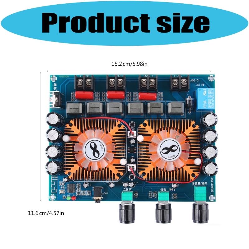 Powerful 2.1Channel Bluetooth-compatible 5.0 Amplifier Board 2X160W Stereo And 220W Bass Output For DIY Music Systems
