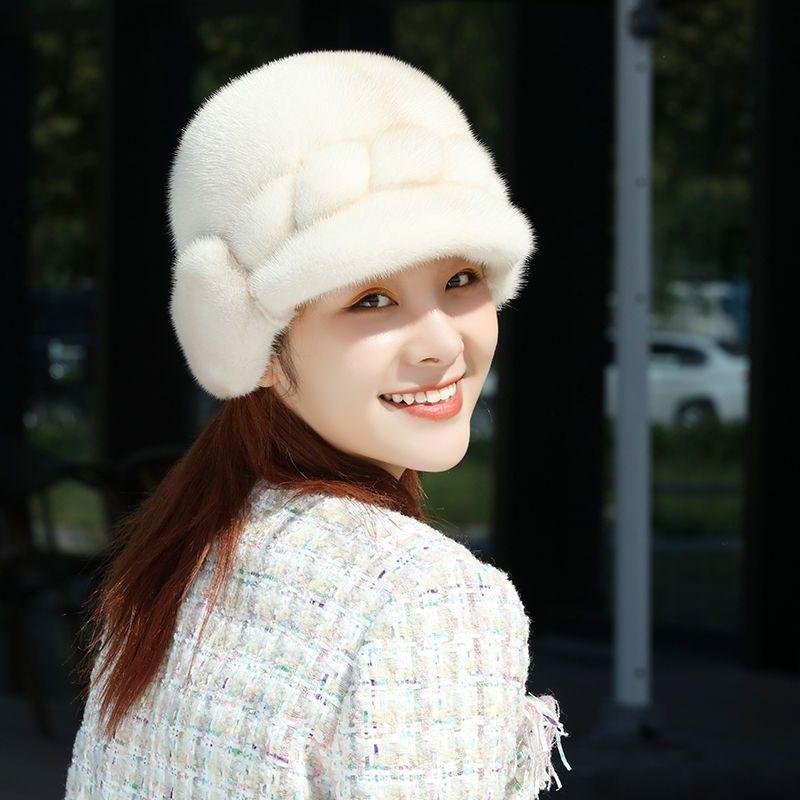 Women’s Hat Middle-aged and Elderly Hats Winter Autumn Winter Ear Protection Heattech High-end Hats