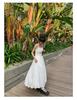 2024 Summer French Pure Lace Hollow Suspender Dress, Large Swing, No Return