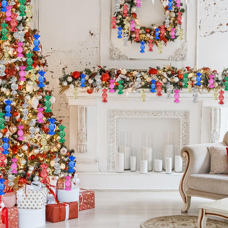 6pcs Christmas Candy Pendant Xmas Tree Hanging Ornaments Christmas Decorations For Home 2025 Navidad Noel New Year Kids Gift