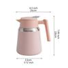 1.1L Thermal Kettle Vacuum with Lid Water Jug Coffee Pot Teapot for Party Picnic Tea