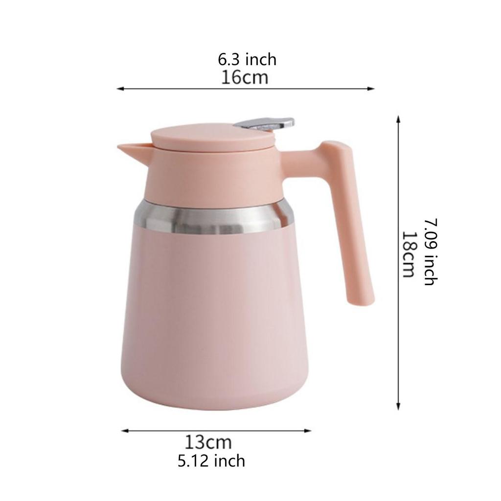 1.1L Thermal Kettle Vacuum with Lid Water Jug Coffee Pot Teapot for Party Picnic Tea
