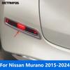 For Nissan Murano 2015-  2024 Chrome Rear Fog Light Lamp Cover Trim Foglight Protection Frame Exterior Car Accessories