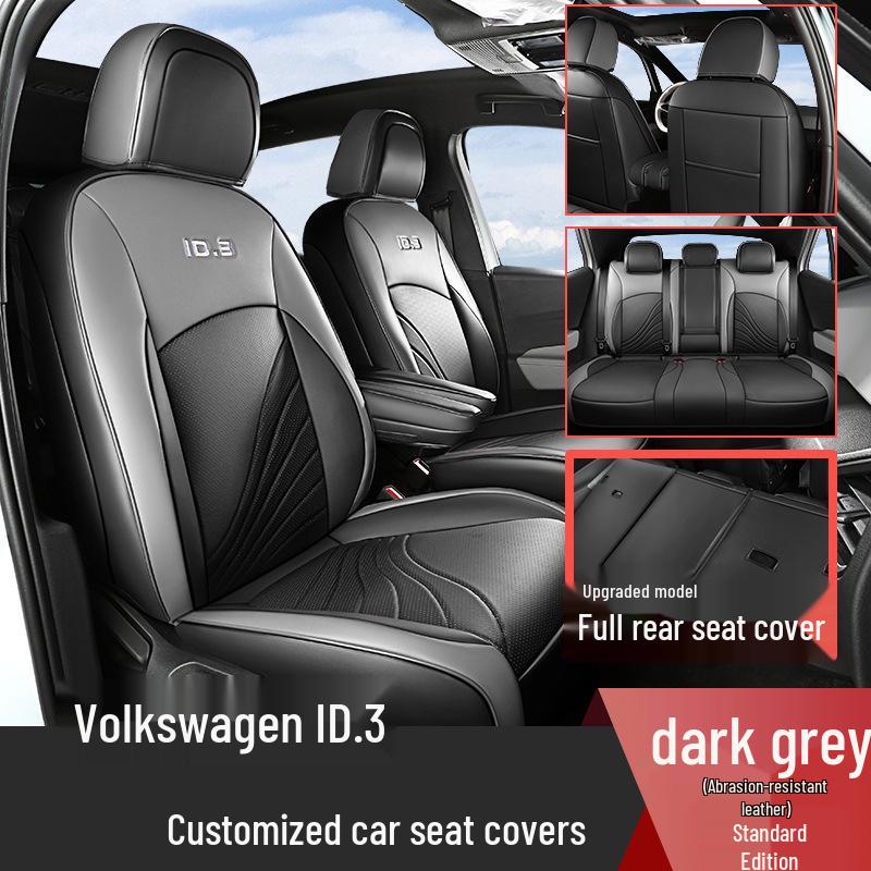 Custom Leather Seat Cushion Cover for ID.3 - Full Coverage, All Seasons