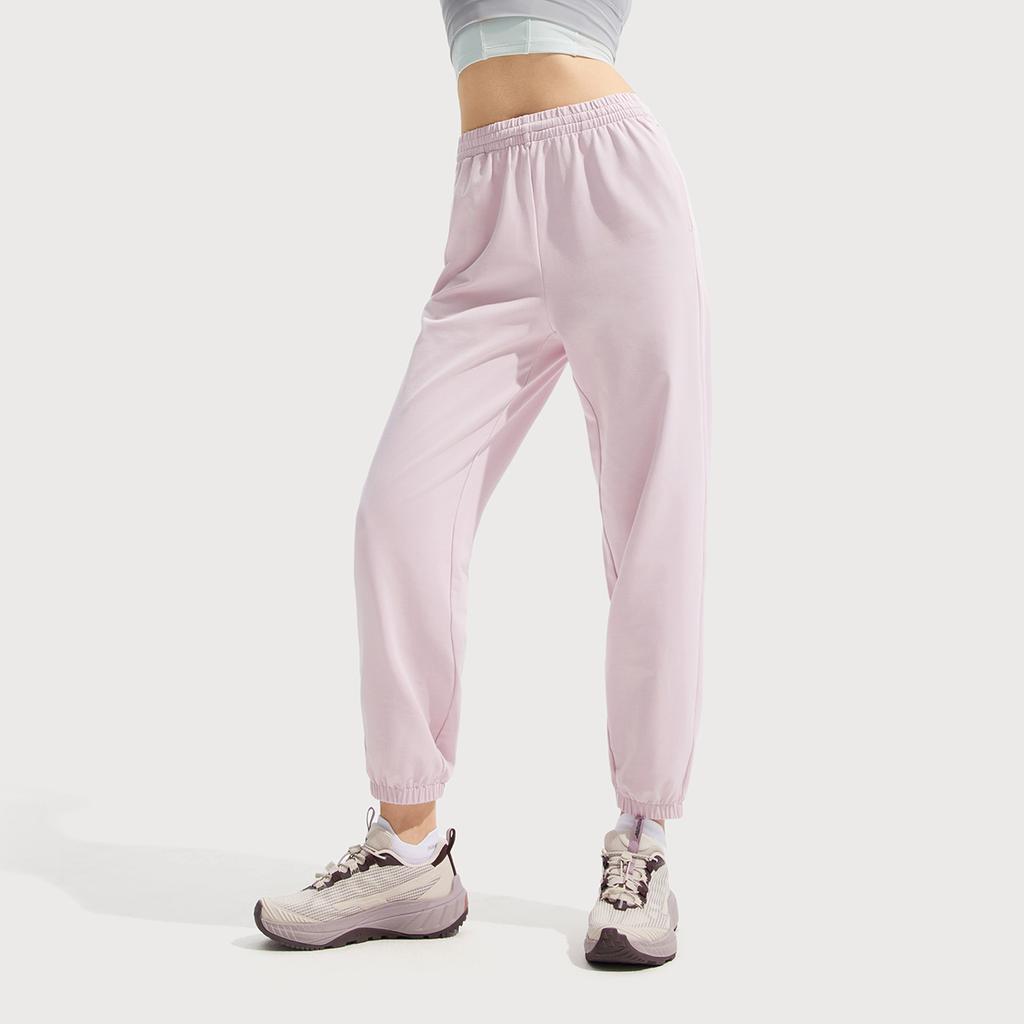 Li Ning Fitness Series Solid Color Mid Waist Ice Silk Quick Dry Cool Comfortable Breathable Versatile Tapered Knitted Sports Pants AKLV728-2