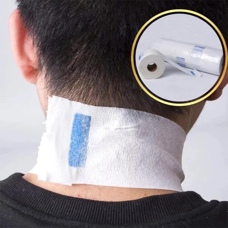 1/5 Rolls High Quality Disposable Barber Neck Paper Soft Waterproof Adjustable Design For Salon Home Haircut Use