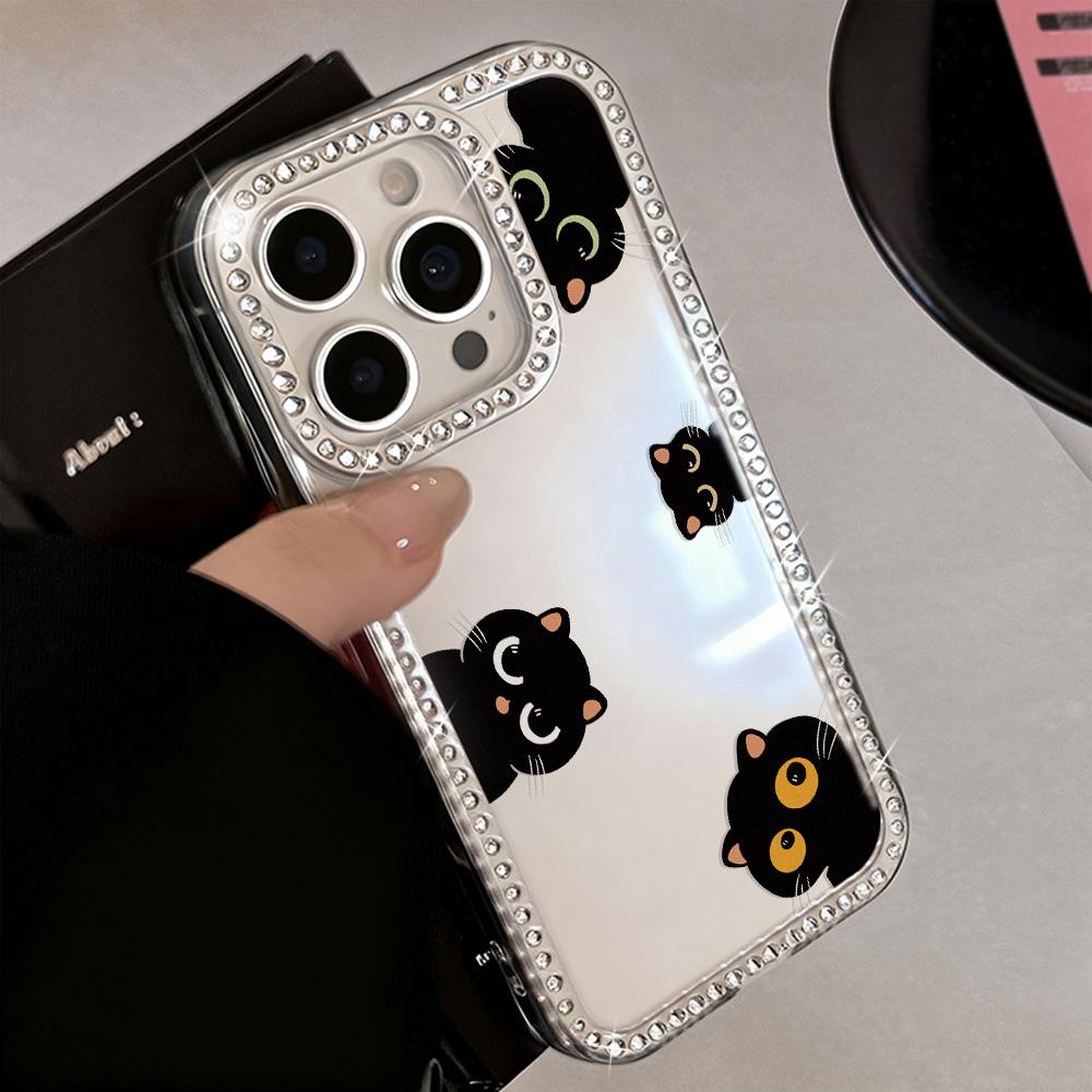 Bracelet Chain Phone Case For iPhone 17 16 15 13 14 for 17Air 17 12 14 16 Pro 17 14 16 Pro Max Sparking Diamond Cute Pattern Hard Cover With Lanyard