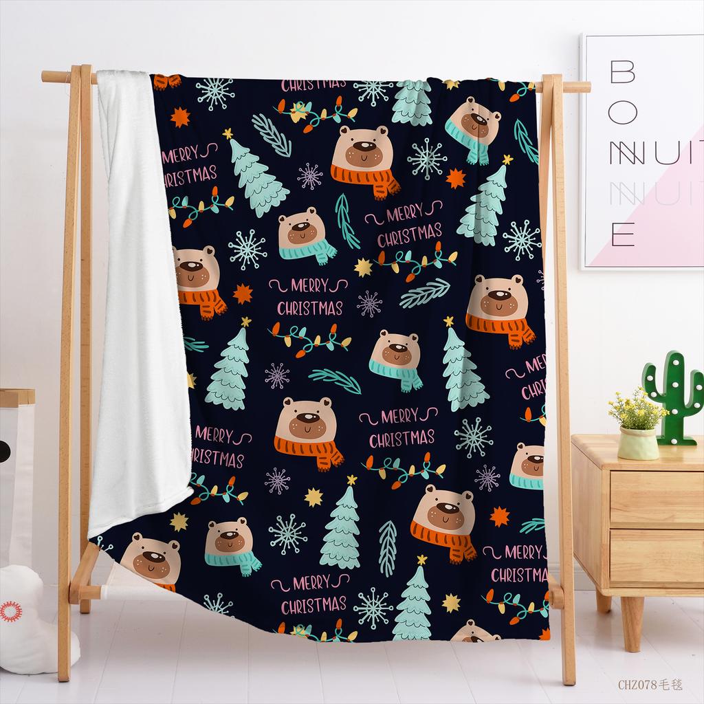 Christmas themed blanket print wish flannel blanket blanket