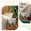 Striped Merry Christmas Theme Cushions Pillowcase Polyester Cushion Cover Throw Pillow Pillowcover Home Car Sofa Decor