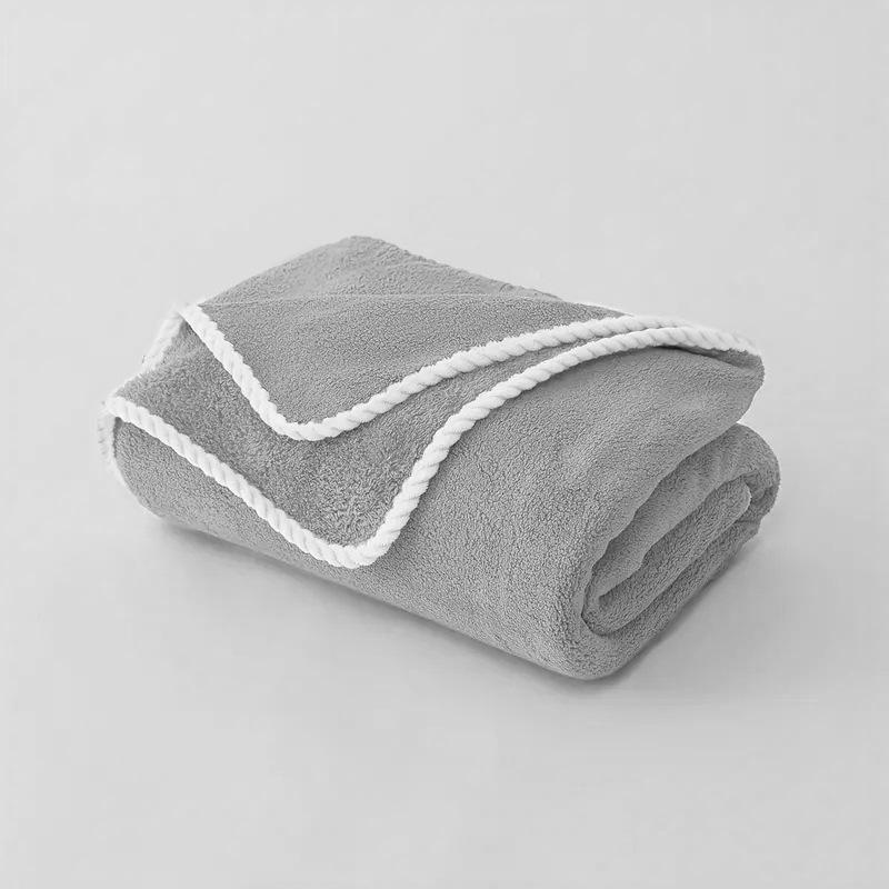 Extra Large Coral Fleece Bath Towel - Quick-Drying, Super Soft, Beach & Blanket Use, 90x180 Cm