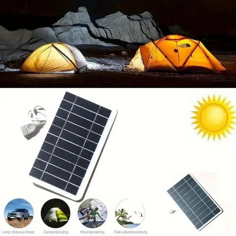 5V 2W USB Solar Panel Outdoor Hiking Waterproof Camping Portable Battery Mobile Power Battery Solar Mobile Phone Charger