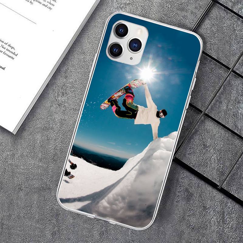 Sports Snowboarding Phone Case for iPhone 11 12 13 Mini Pro XS MAX 8 7 6 6S Plus X 5S SE 2020 XR Case