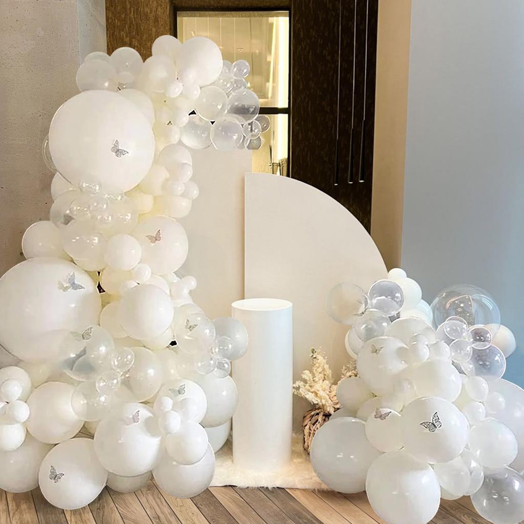 Pure White Balloon Garland Arch Kit Transparent Latex Baloon Wedding Birthday Party Decoration Kids Baby Shower Ballons