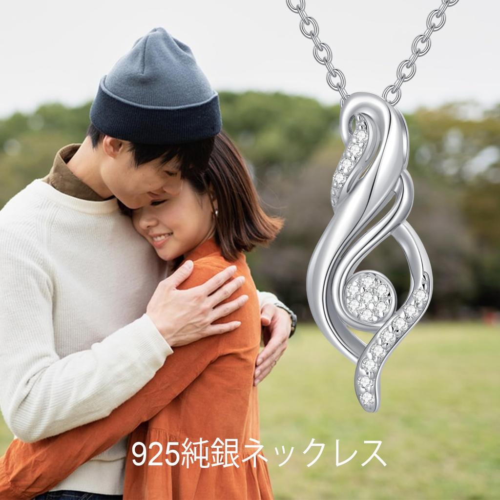 Diamond Necklace Diamond Pendant Silver Chain Present Box Christmas Present [PEIMKO] Women's 0.3ct [Gift Set] Birthday-1