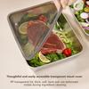 1Pc Stainless Steel Food Tray Containers Kitchen Tool Refrigerator Organizer Cake Fruits Vegetables Meat Storage Box