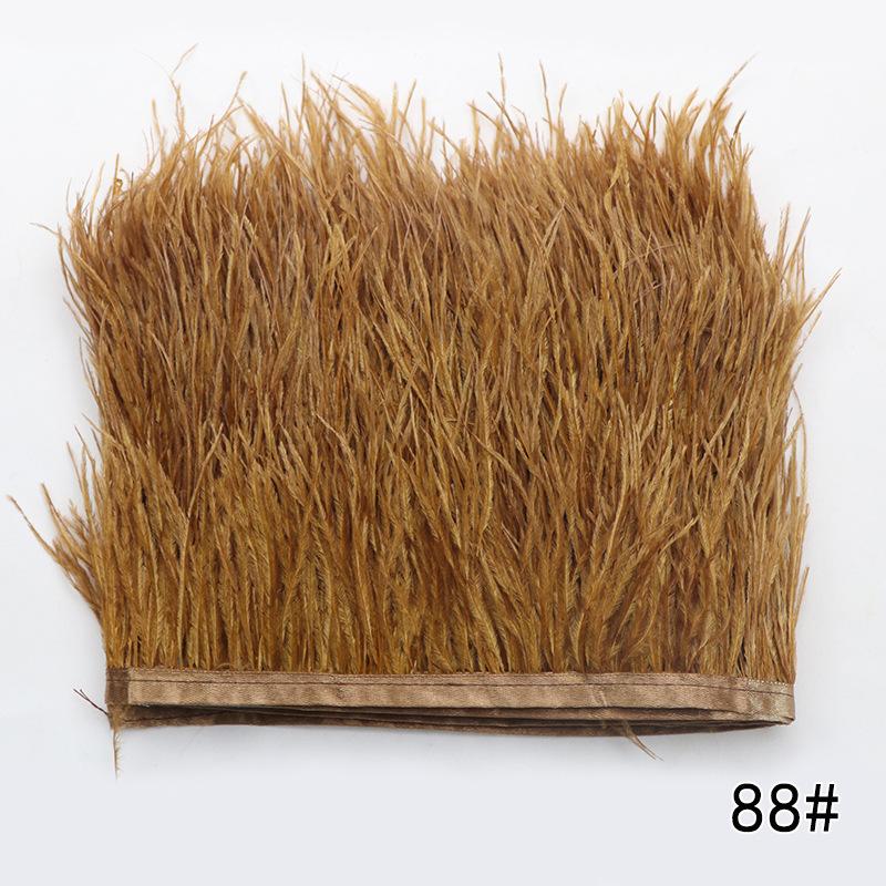 2M Ostrich Feather Cloth Edge 8-10 Cm Cuffs Clothing Skirt Decorative Accessories Color Ostrich Feather Cloth With Feathers