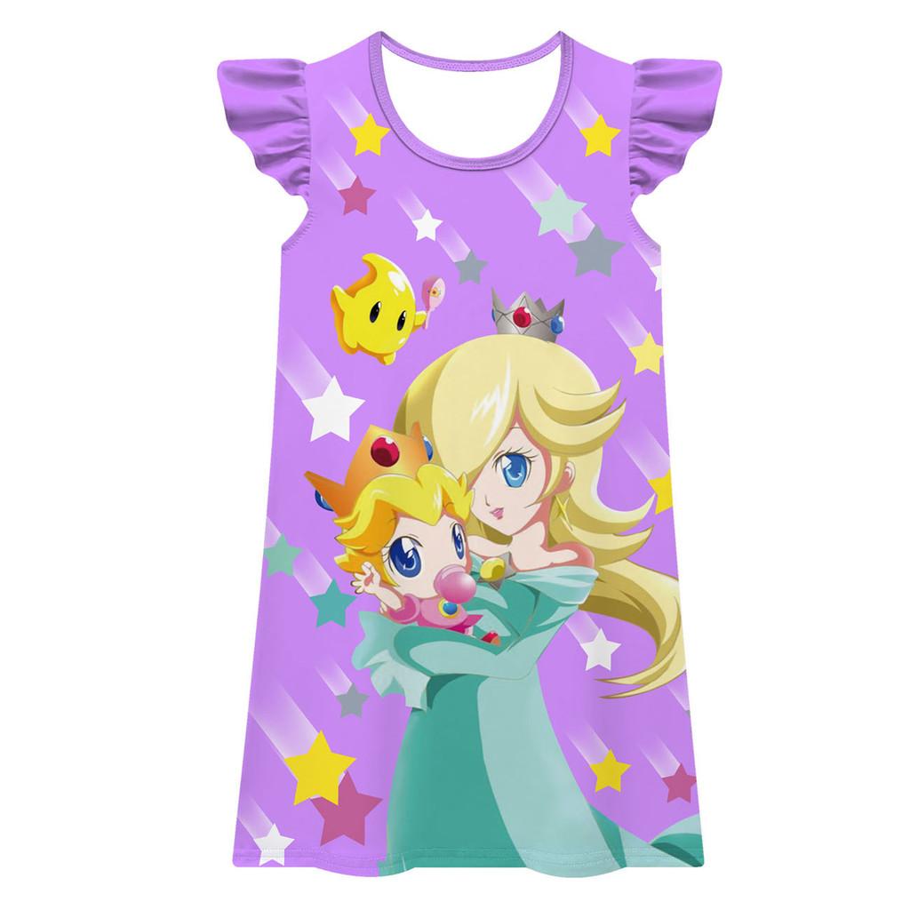 83071 Kid Girls Princess Rosalina Printed Home Outdoor Dress