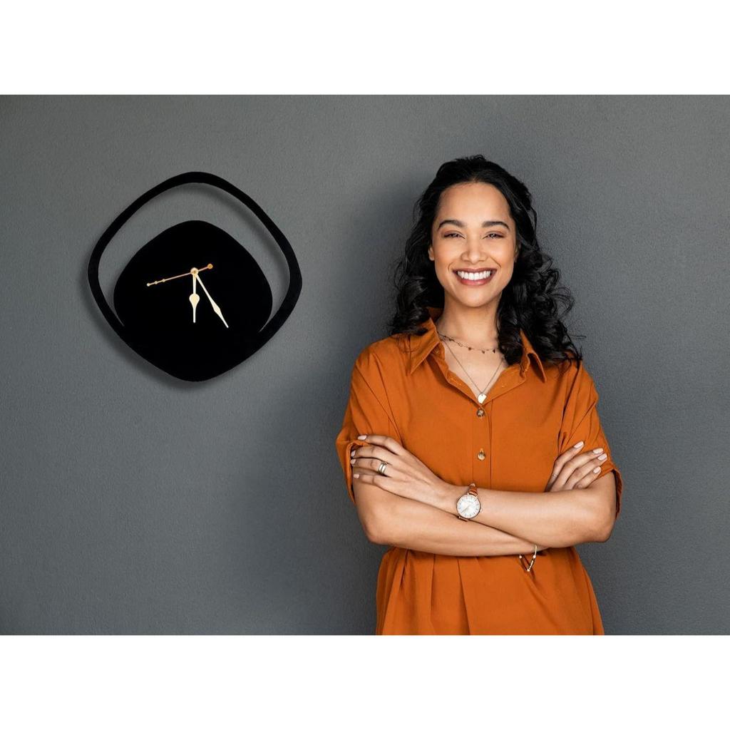 Boomerang Shape Metallic Analog Wall Clock for Home,Office,Living Room,Bedroom,Kids Room & Kitchen | Big Size Stylish Latest Home Decor