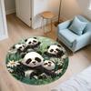 Panda Pattern Round rug,Carpet Rug for Living Room Bedroom Sofa Playroom Decor,Non-slip Floor Mat,Holiday Gifts and Birthday Gifts