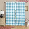 2D flat Photography Backdrop Background Banner Blue Checkered Squares 100% Polyester Party Decorations for Suitable for