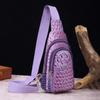 Vintage-Mode, breiter Riemen, Damen-Gürteltasche, Umhängetasche, Krokodildruck