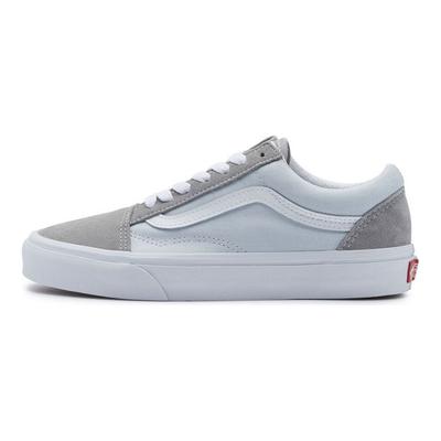 Old Skool Klasik Spor Retro Renk Bloklu Alçak Üst Kaykay Ayakkabıları Unisex Spor Ayakkabı Gri Mavi VN0A3WKT4FY