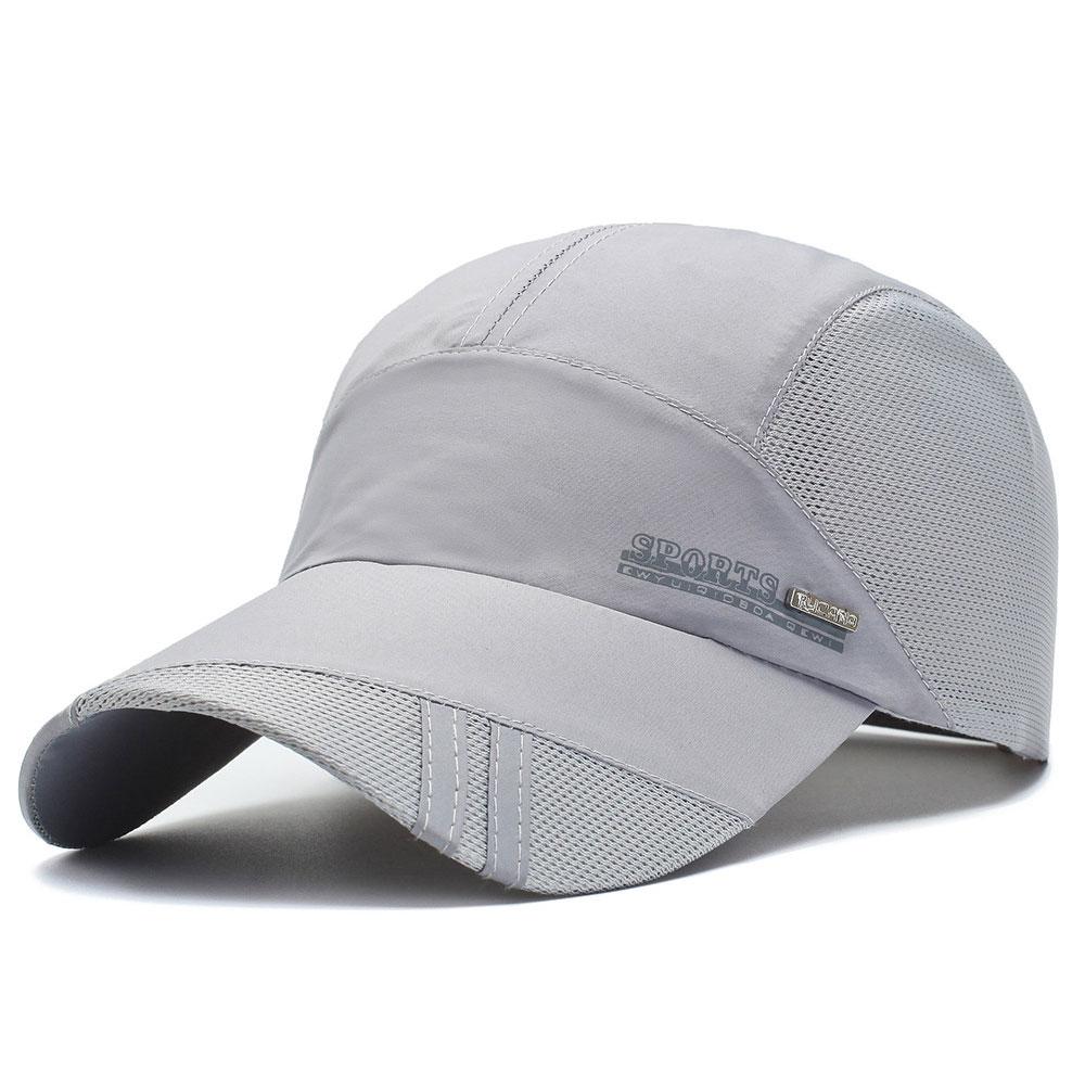 

Outdoor Sports Sun Hat Fishing Golf Sun Protection Cap Adjustable Quick Dry Breathable Hat Unisex Baseball Cap Thin Mesh Cap One Size сірий