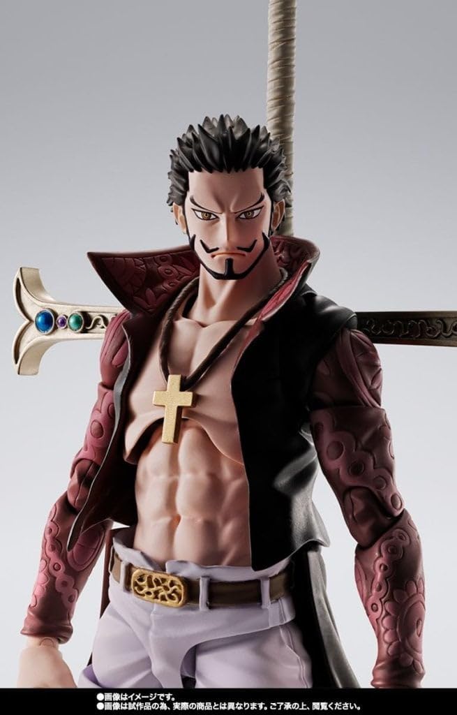 TAMASHII NATIONS One Piece Dracule Mihawk PVC ABS Painted Figure - - S.H.Figuarts -Hawk-Eye- & (Approx. 165mm)