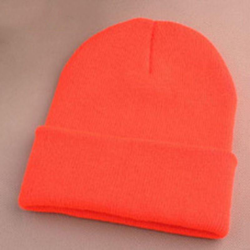 Mens Hat Beanie Ladies Womens Slouch Winter Ski Knitted Turn Up Neon Cap Warm