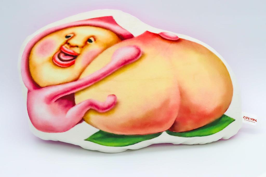 Shinada [Kobito Zukan] Fuwatori Cushion (M) Hidden Peach & Peach