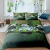 Frog Duvet Cover Set Cute Kawaii Cartoon Frog Pattern King Queen Size Polyester Comforter Cover With Pillowcase For Kids Girls